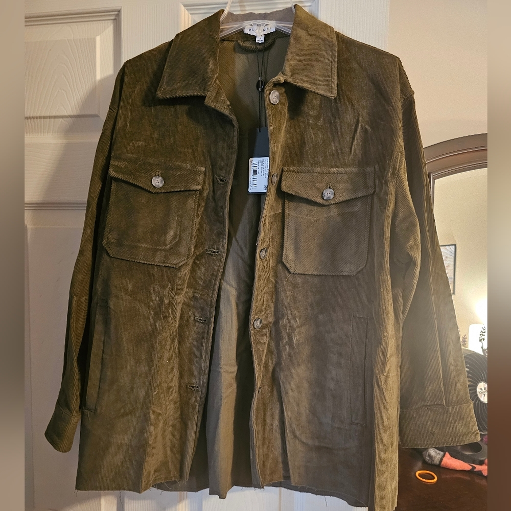 Gianni Bini Olive Shirt Jacket